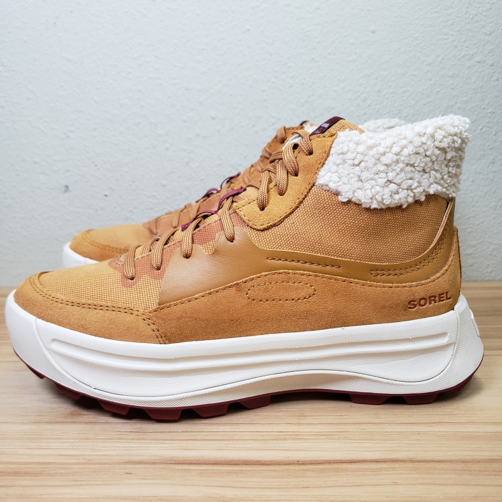 Sorel X Calia ONA 503 Mid Cozy Sneaker Boot Canyon Gold Fall Gorpcore Size 7.5